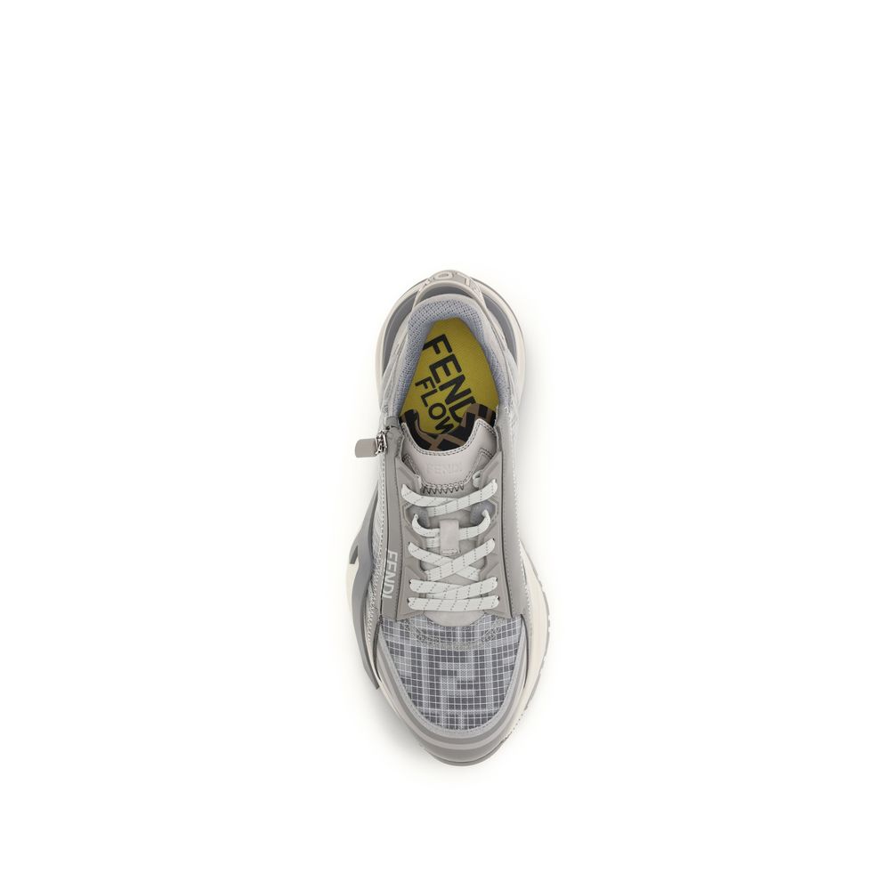 Fendi Gray Polyester Athletic Sneakers