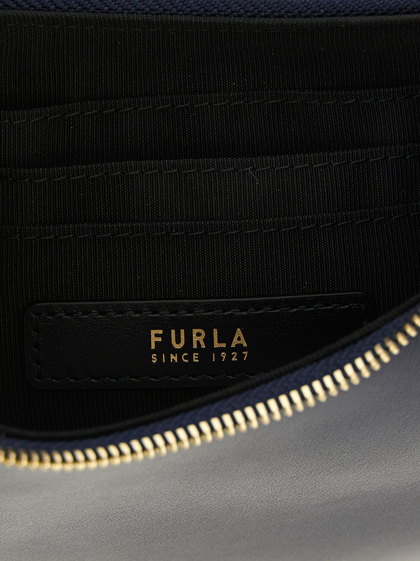 Furla Blue Calfskin Shoulder Bag