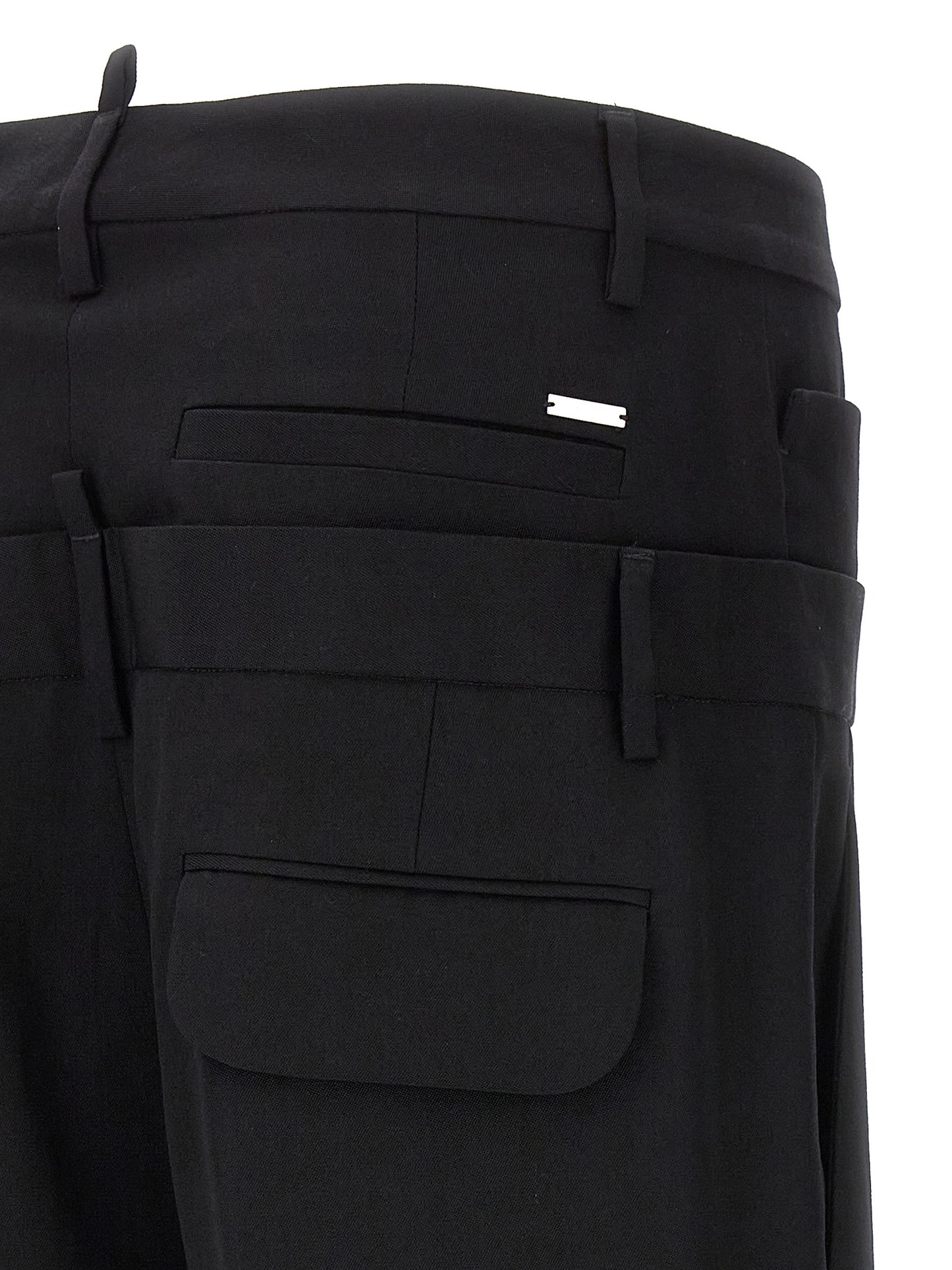 Dsquared² Black Virgin Wool Dress Pants