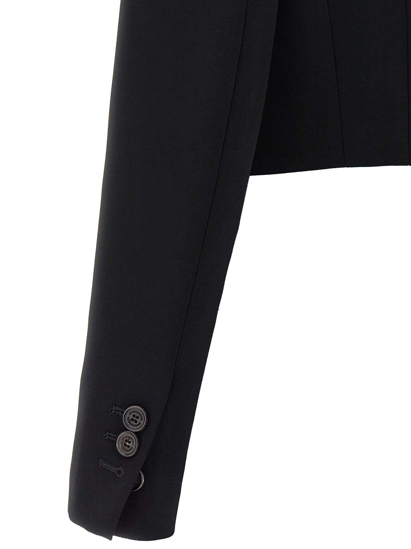 Dsquared² Black Polyester Full-Length Jacket