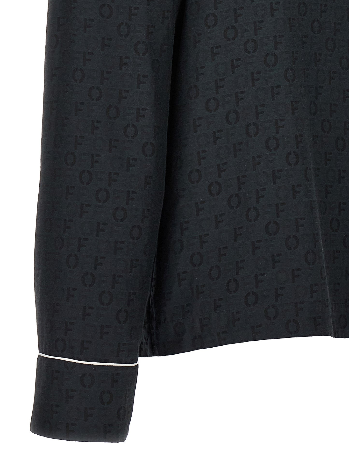 Off-White Black Silk Blouse