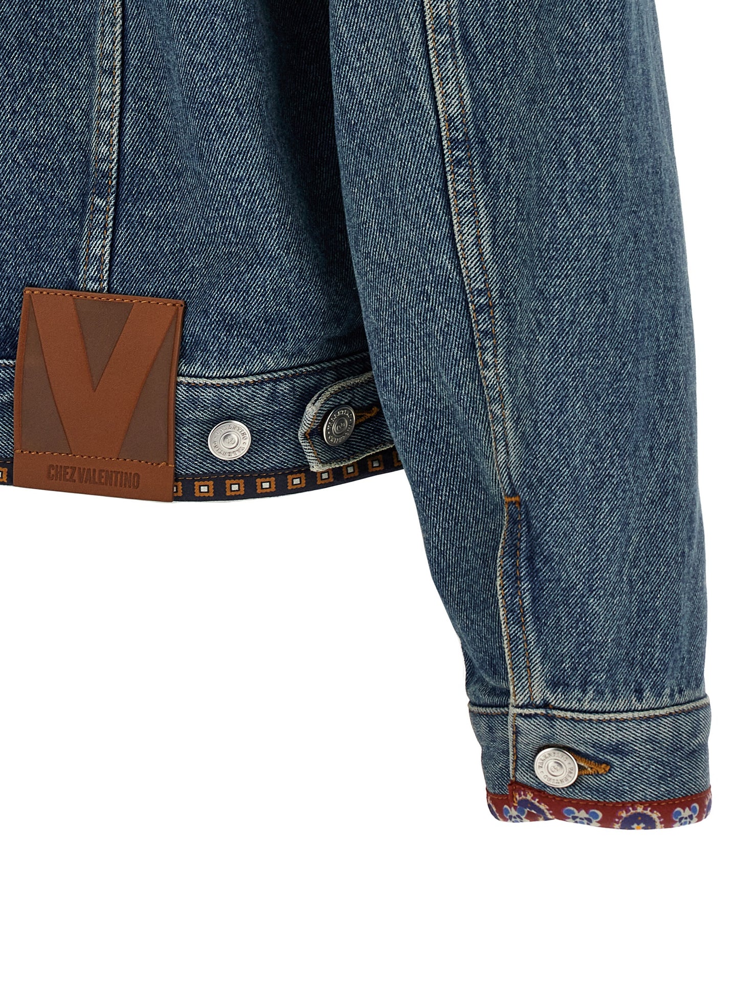 Valentino Garavani Blue Polyamide Denim Jacket