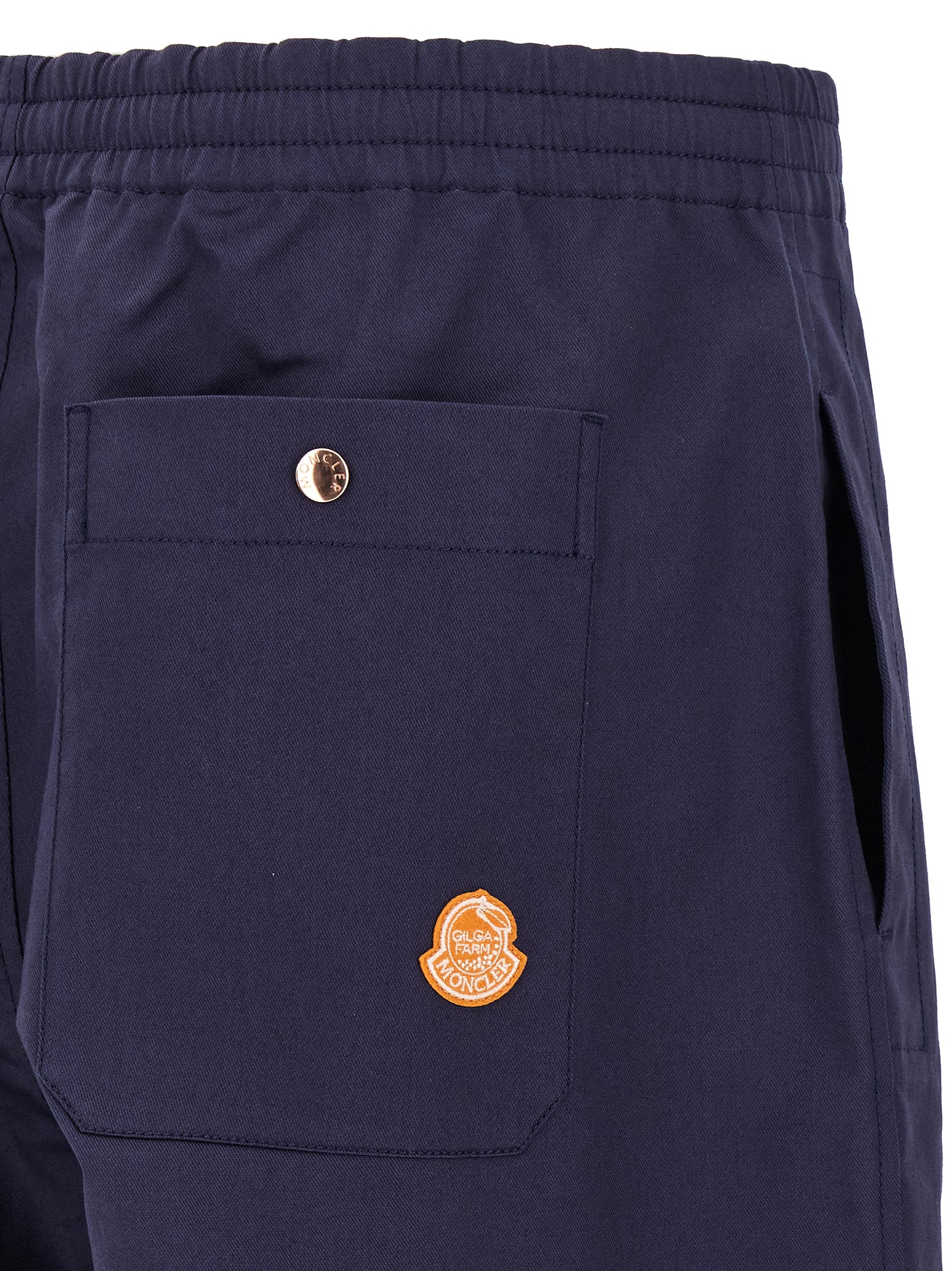 MONCLER GENIUS Blue Cotton Casual Pants