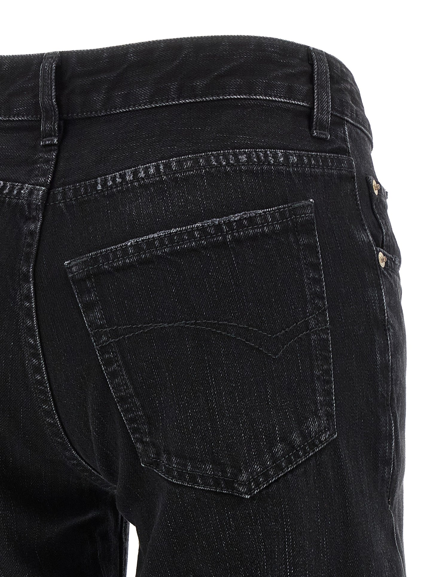 Balenciaga Black Cotton Flared Jeans