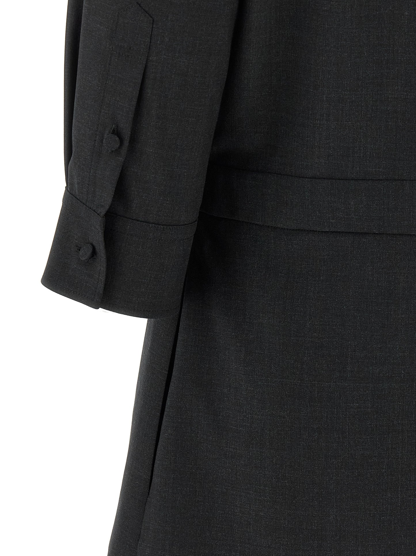 Gucci Gray Wool Short Dress