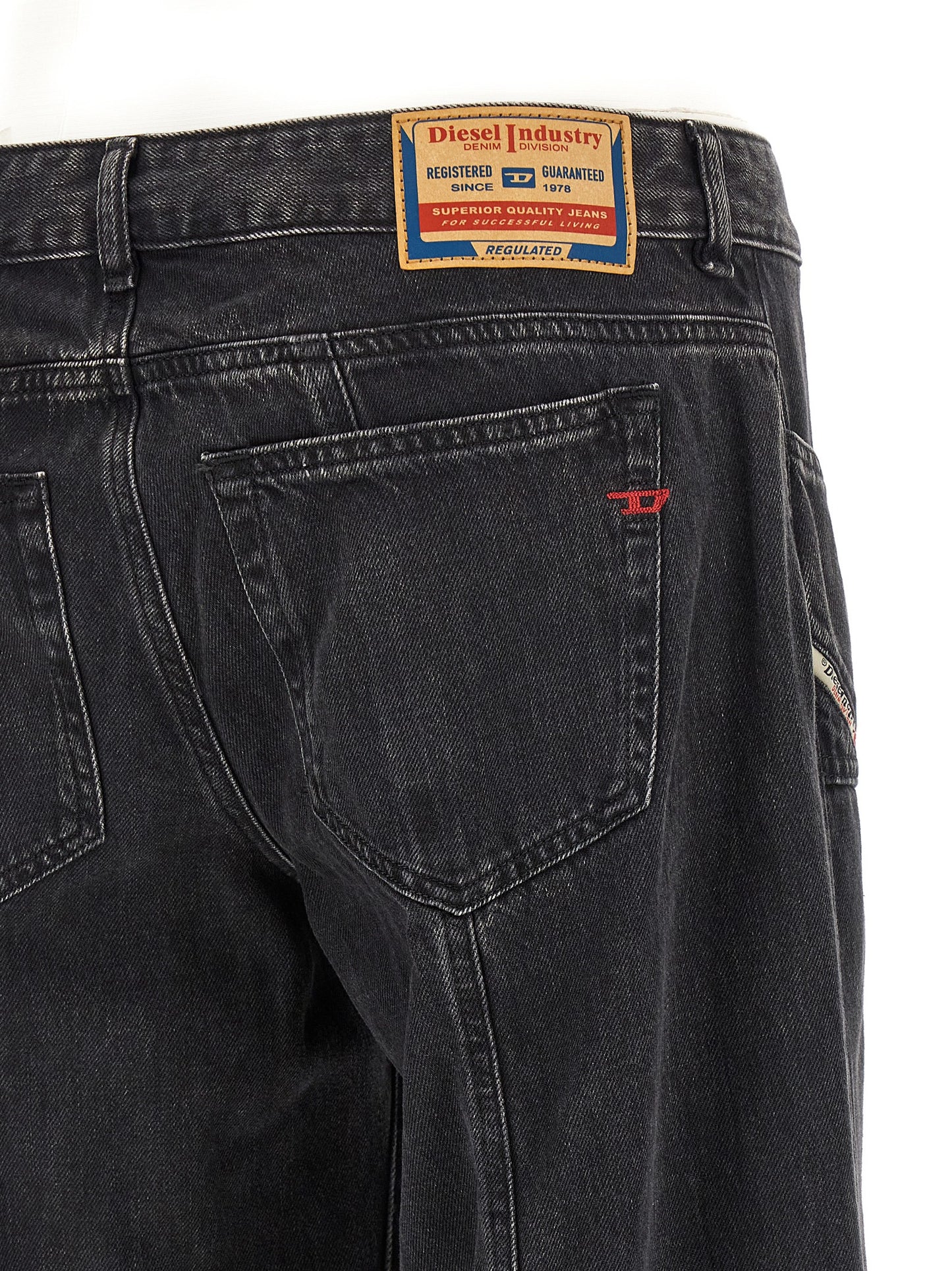 Diesel Black Cotton Jeans Denim