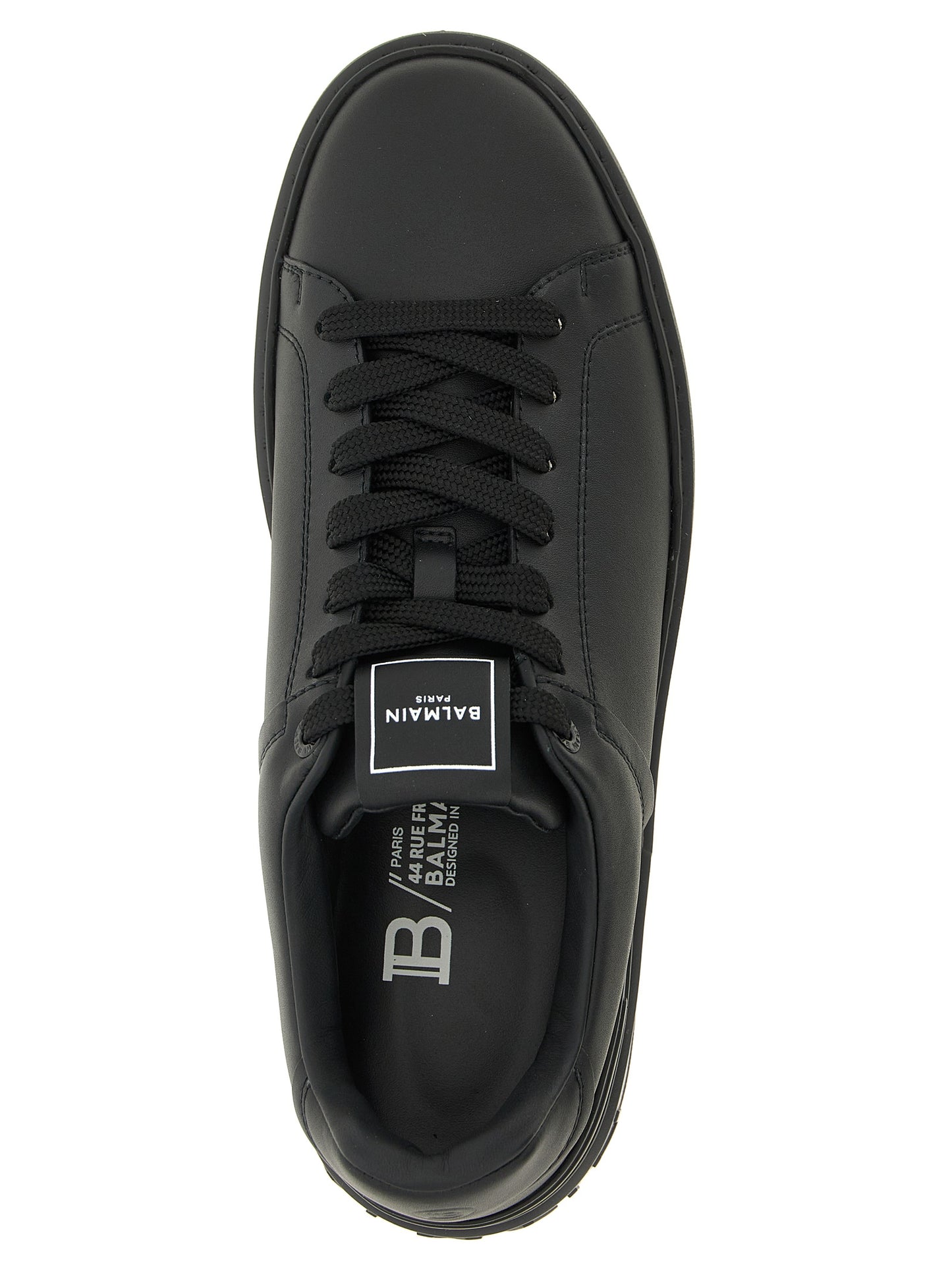 Balmain Black Calfskin Low Top Sneakers