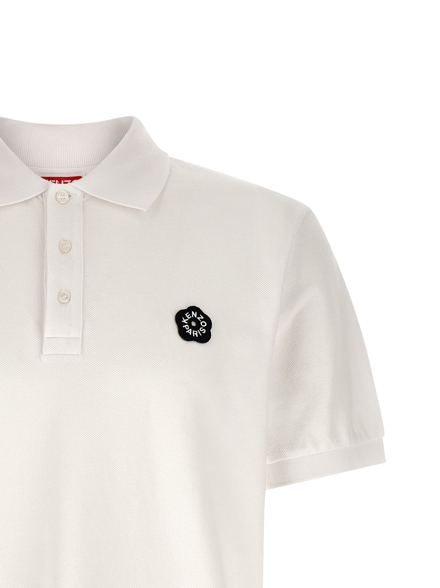Kenzo White Cotton Polo Shirt
