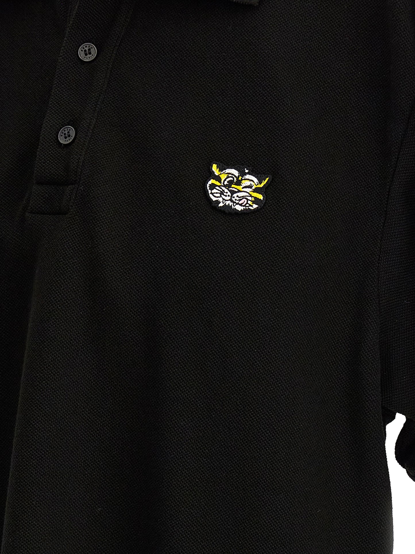 Kenzo Black Cotton Polo Shirt