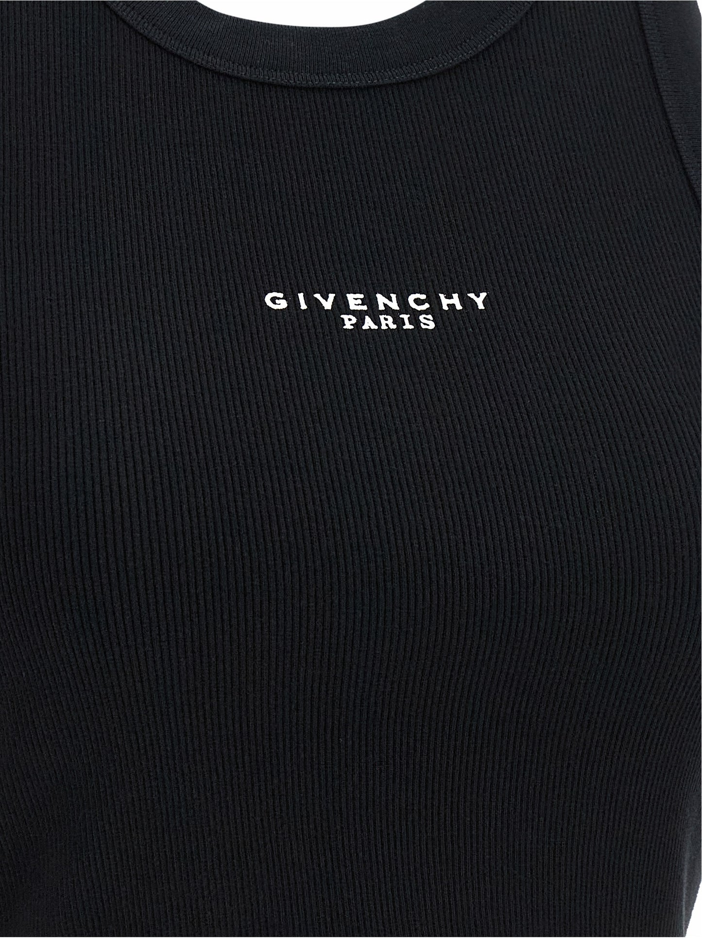 Givenchy Black Cotton Sleeveles T-Shirt