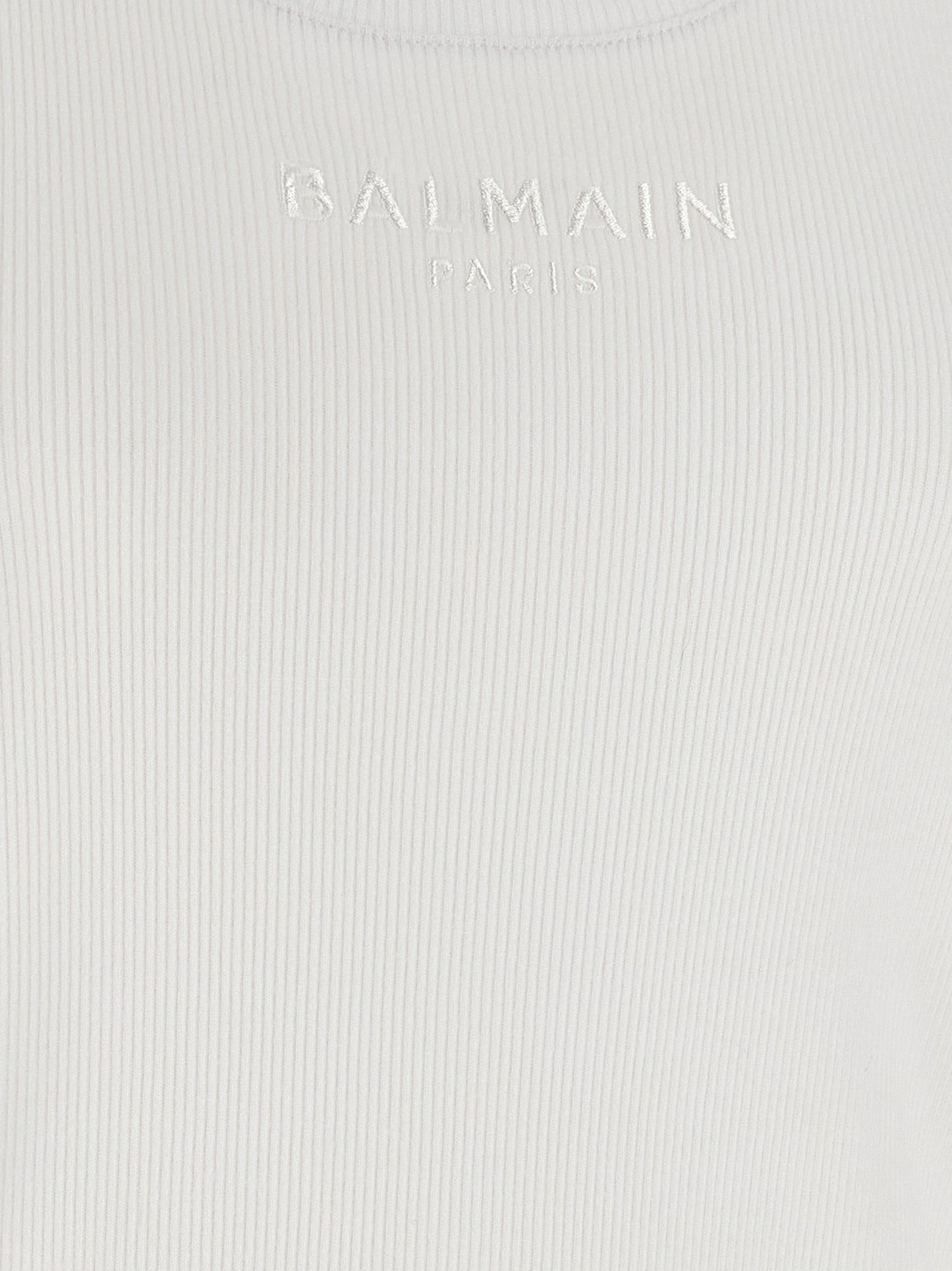 Balmain White Cotton Tank Tops