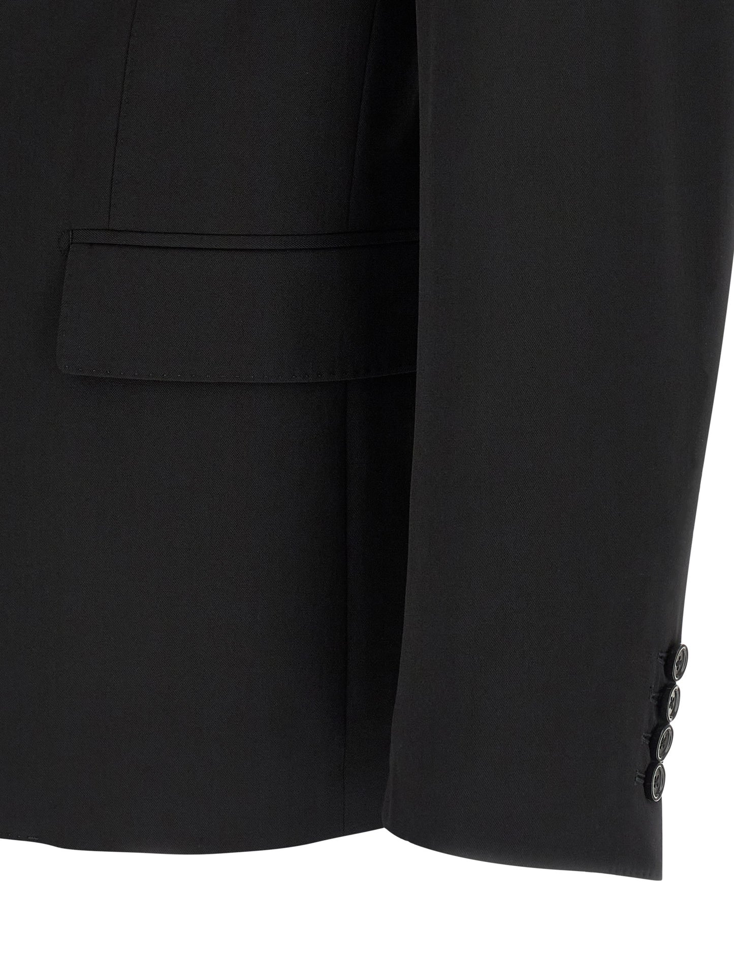 Dolce & Gabbana Black Virgin Wool Blazer