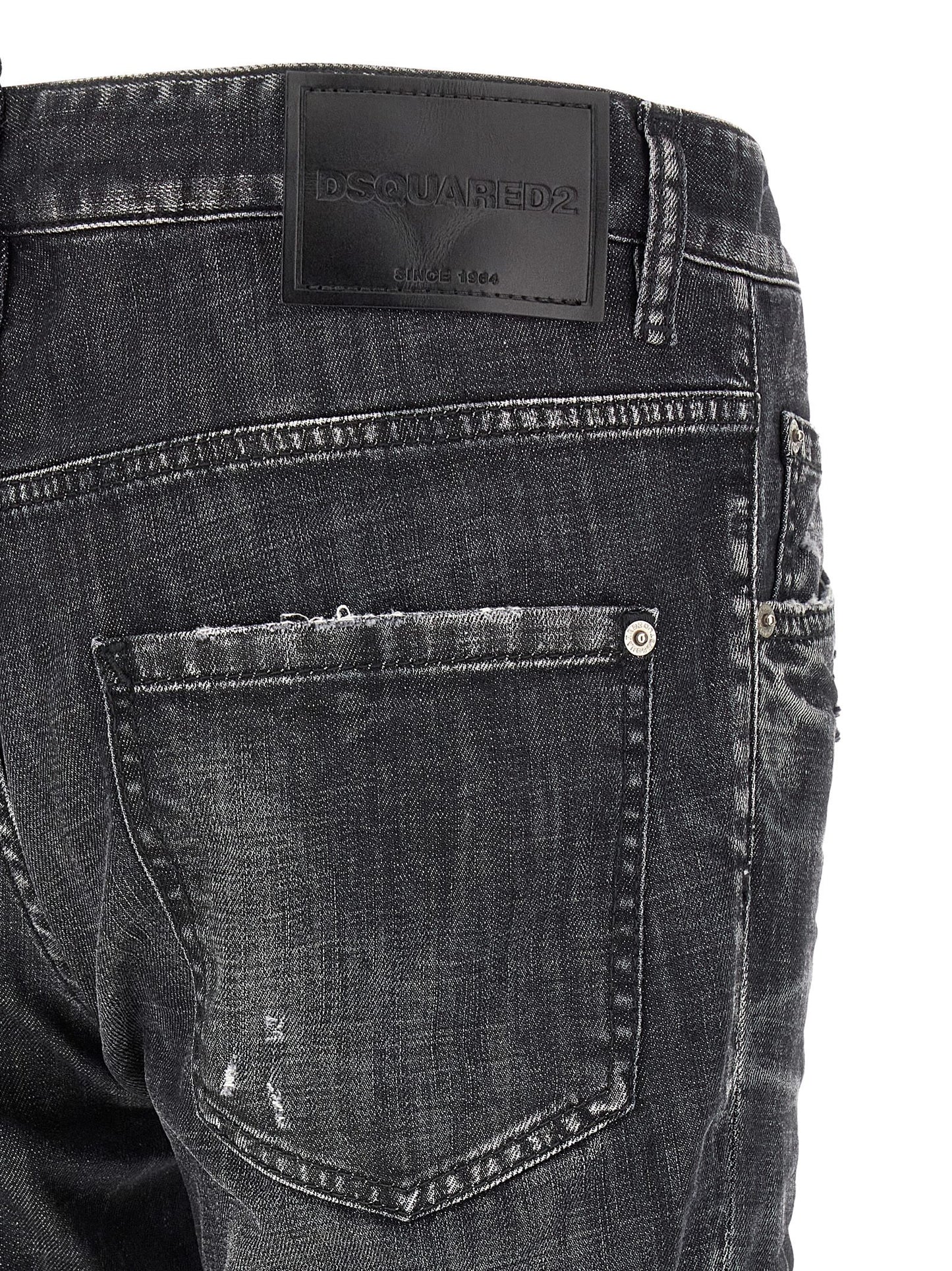 Dsquared² Gray Cotton Relaxed Fit Jeans