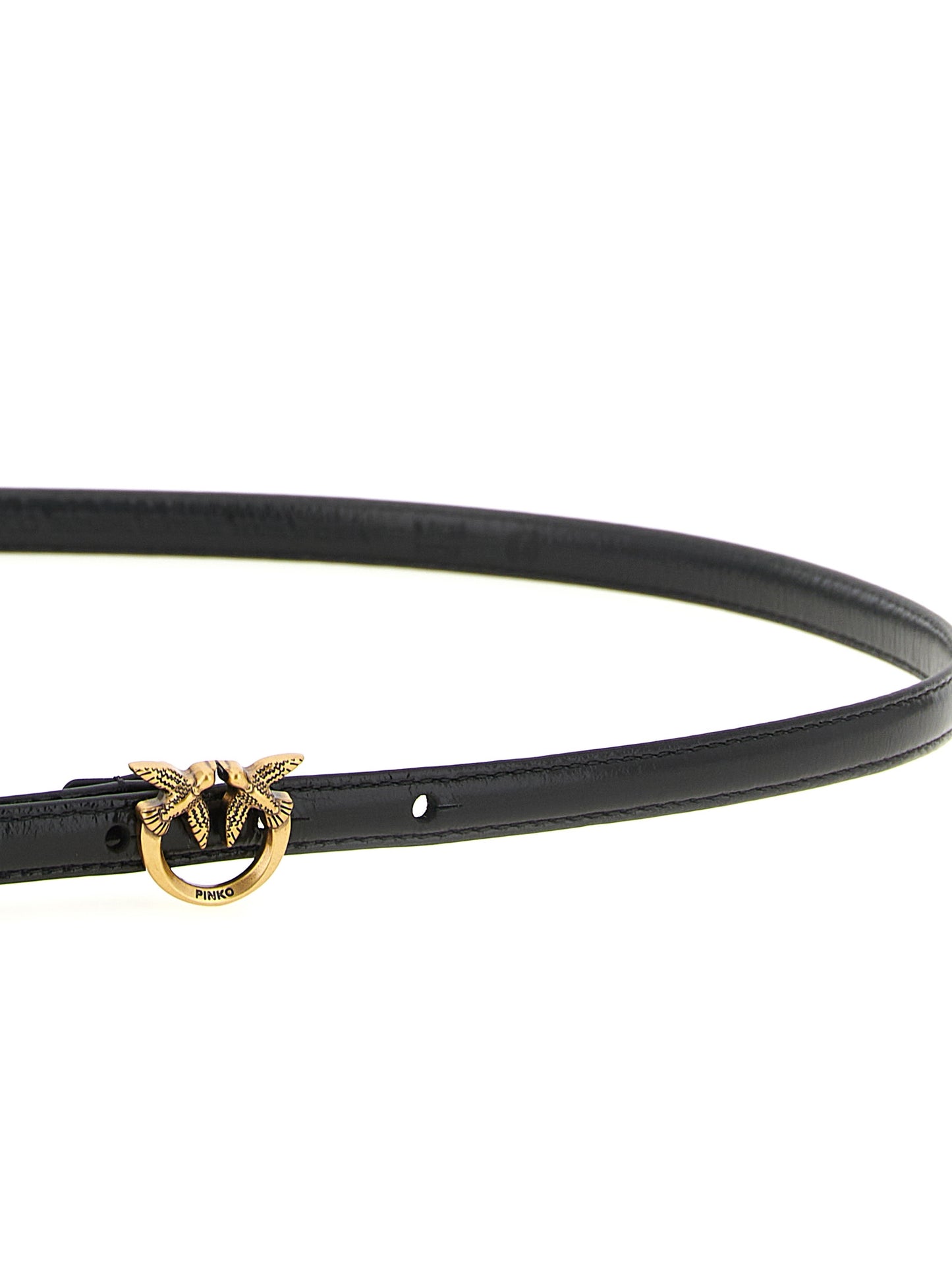 PINKO Black Lamb Leather Regular Belt