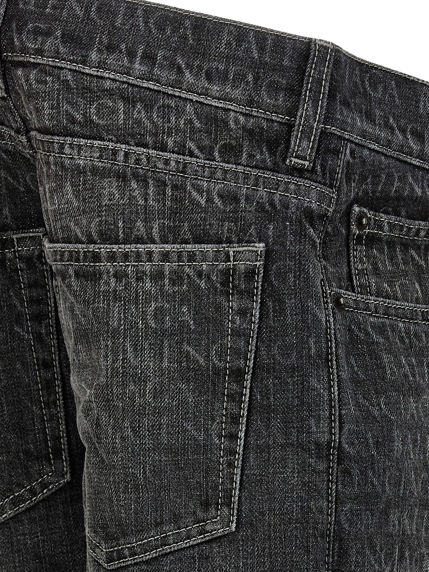 Balenciaga Black Cotton Flared Jeans
