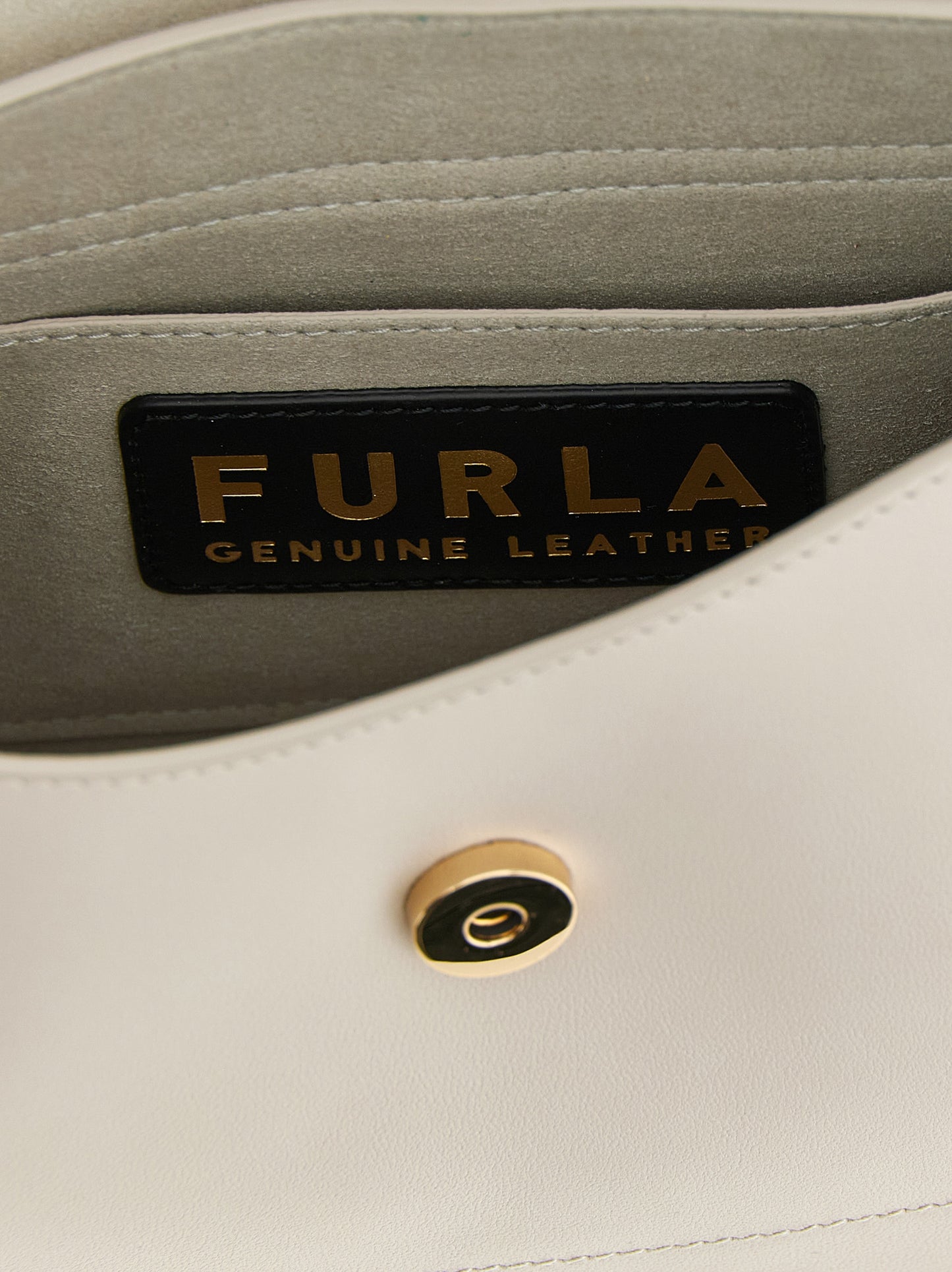 Furla Beige Calfskin Shoulder Bag