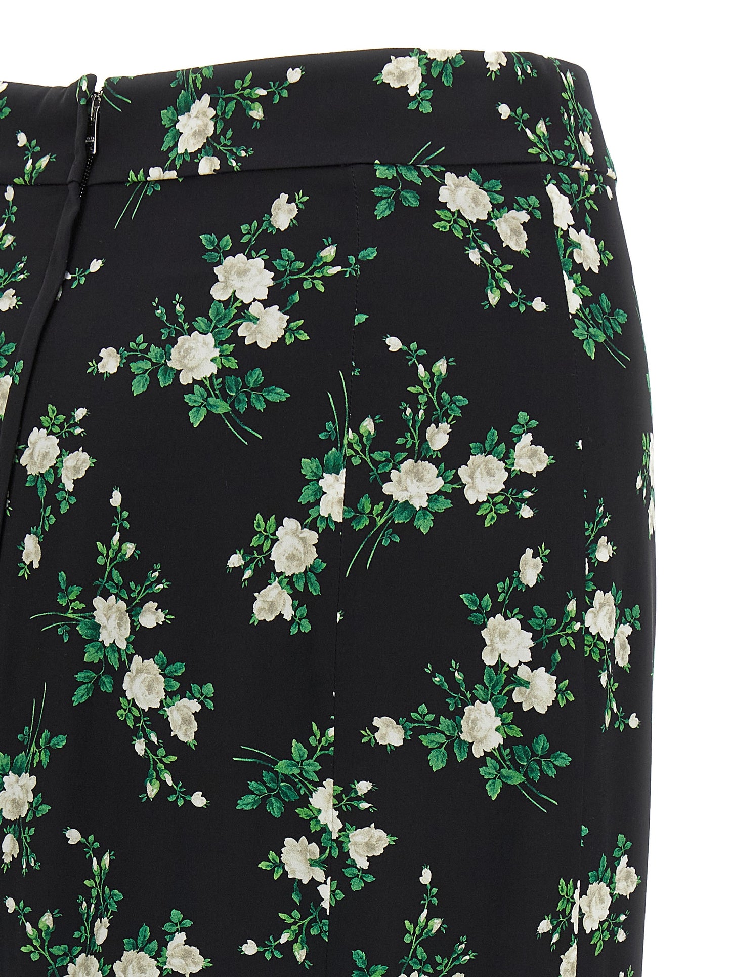 Dolce & Gabbana Black Silk Midi Skirt