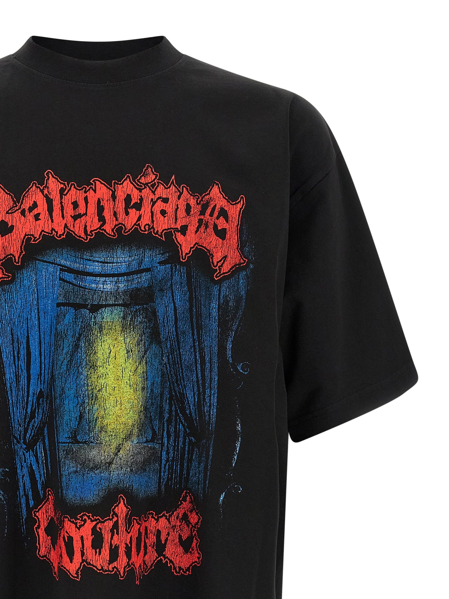 Balenciaga Black Cotton T-Shirt