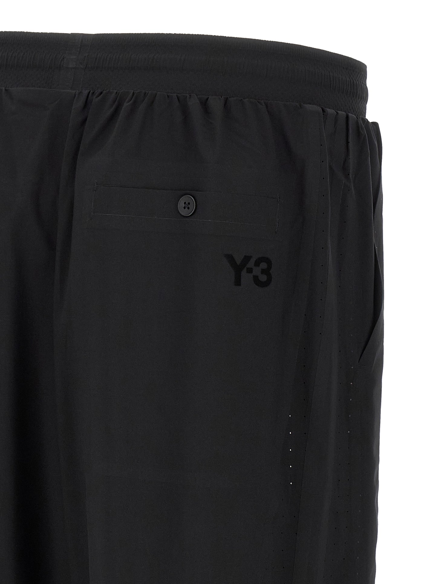 Y-3 Black Polyester Bermuda Shorts