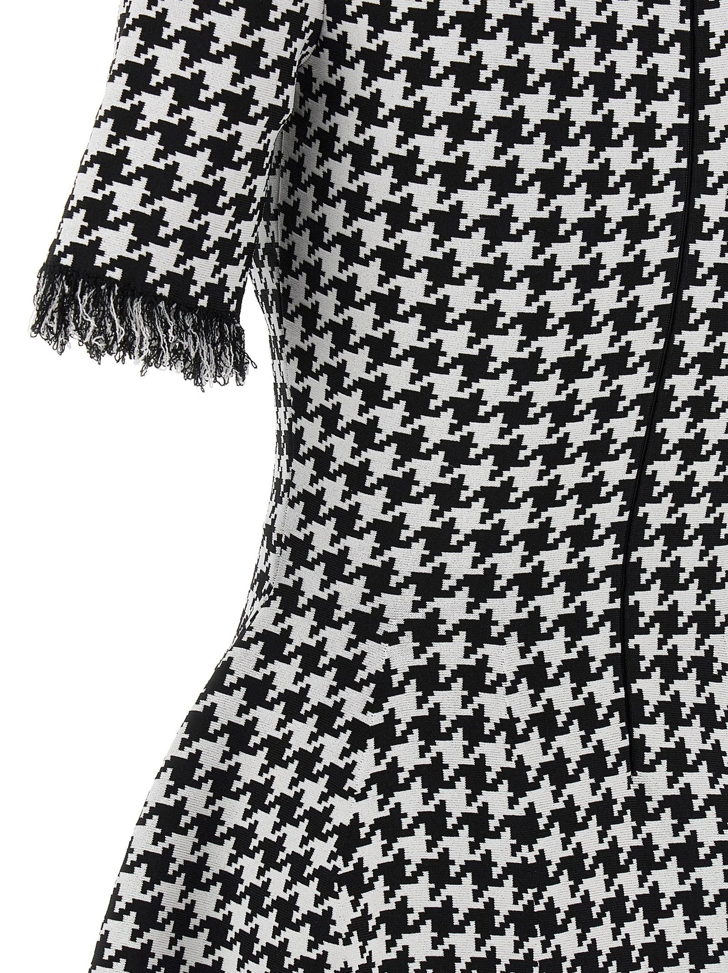 Alexander McQueen Bicolor Viscose Short Dress