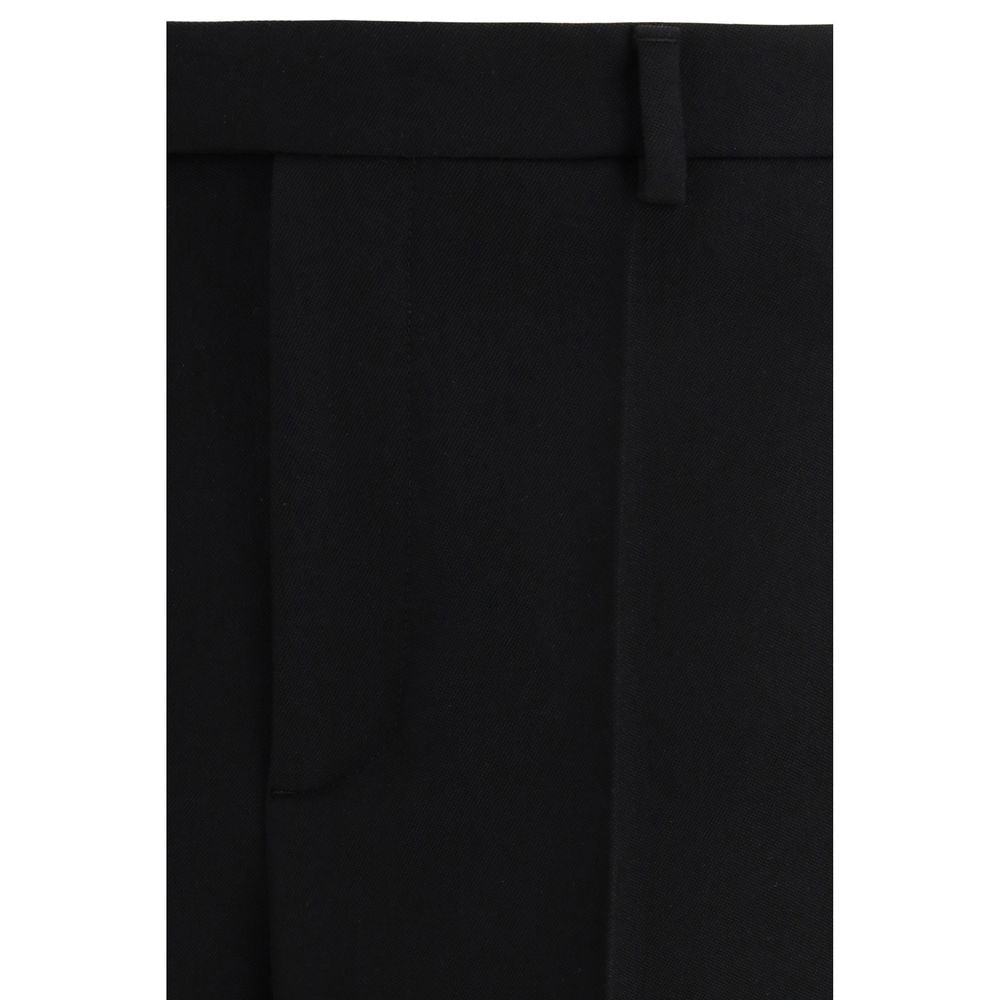 Valentino Black Wool Oves Aries Dress Pants