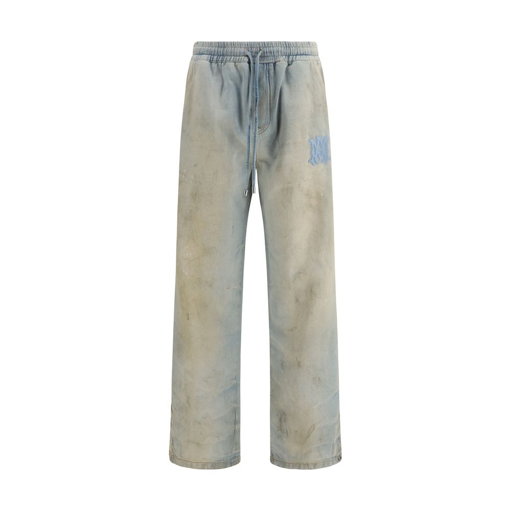 Amiri Blue Cotton Relaxed Fit Jeans