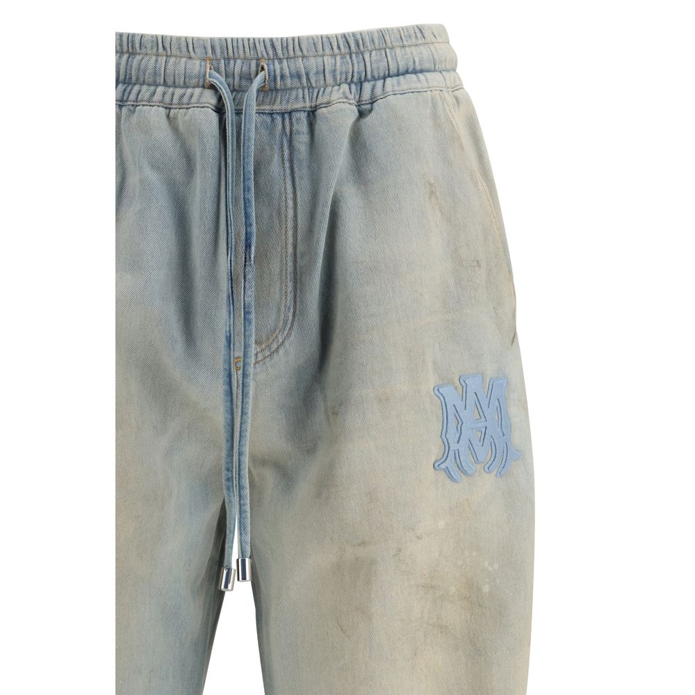 Amiri Blue Cotton Relaxed Fit Jeans