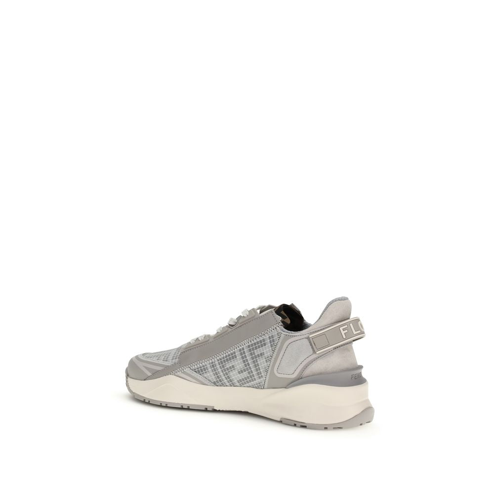 Fendi Gray Polyester Athletic Sneakers
