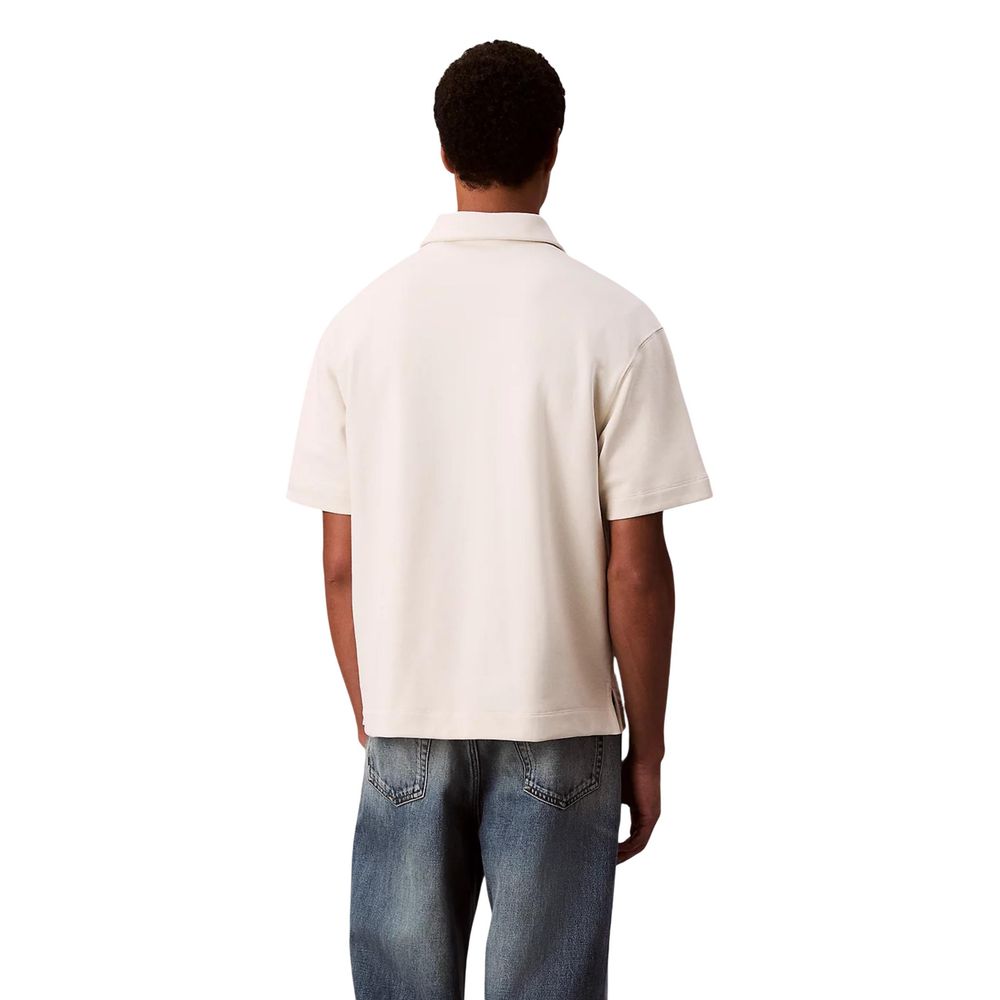 Calvin Klein Jeans White Cotton Polo Shirt