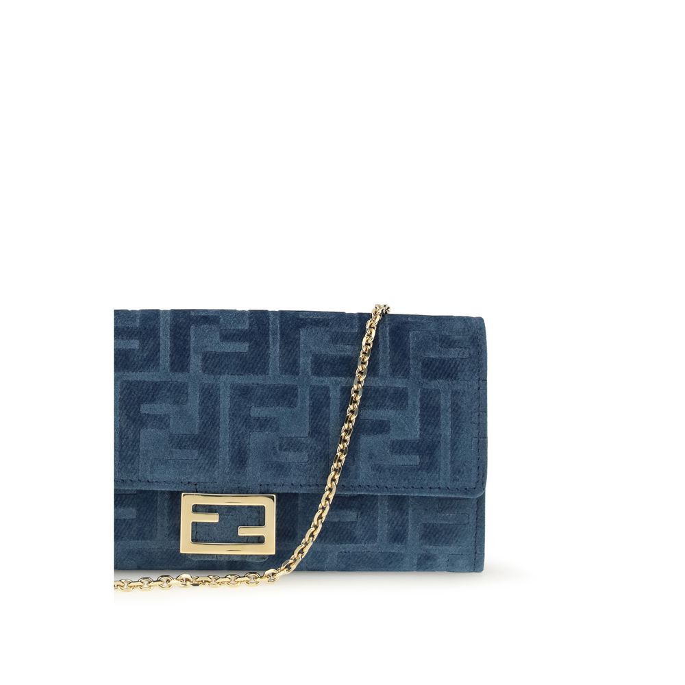 Fendi Blue Cotton Wallet