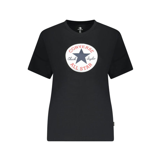 Converse Black Cotton Women's T-Shirt