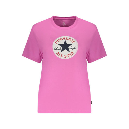 Converse Pink Cotton Women's T-Shirt