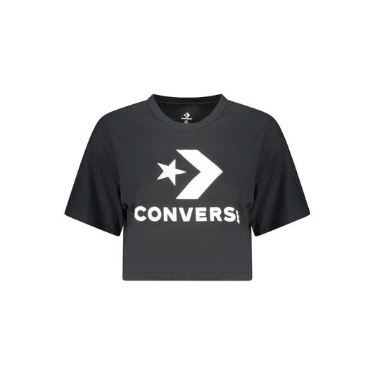 Converse Black Cotton Women's T-Shirt