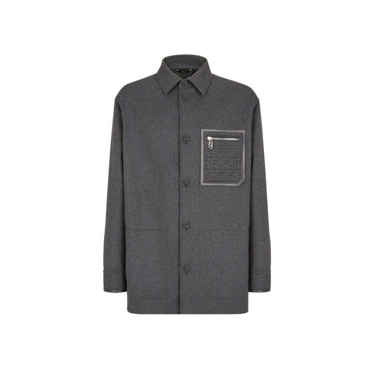 Fendi Gray Cashmere Coat