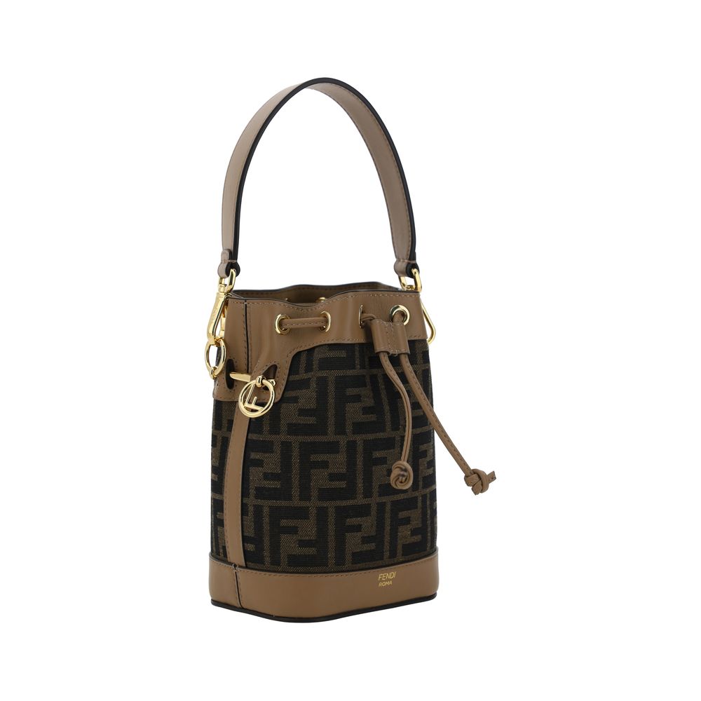 Fendi Brown Polyester Backet Bag