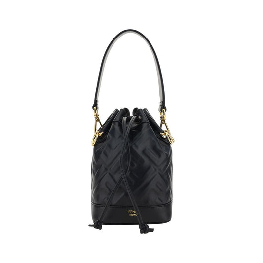 Fendi Black Calf Leather Bos Taurus Backet Bag
