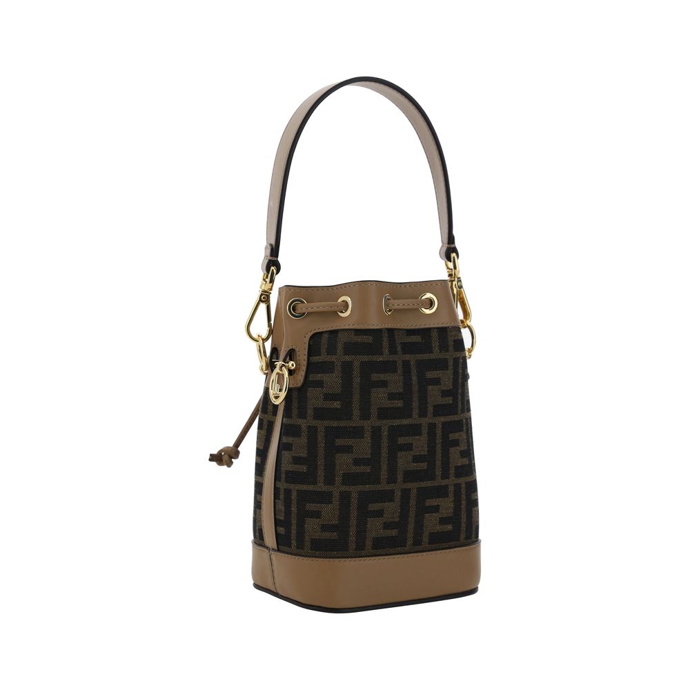 Fendi Brown Polyester Backet Bag