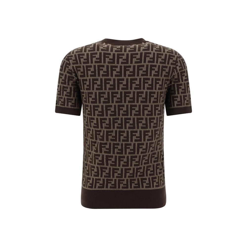 Fendi Brown Cotton T-Shirt