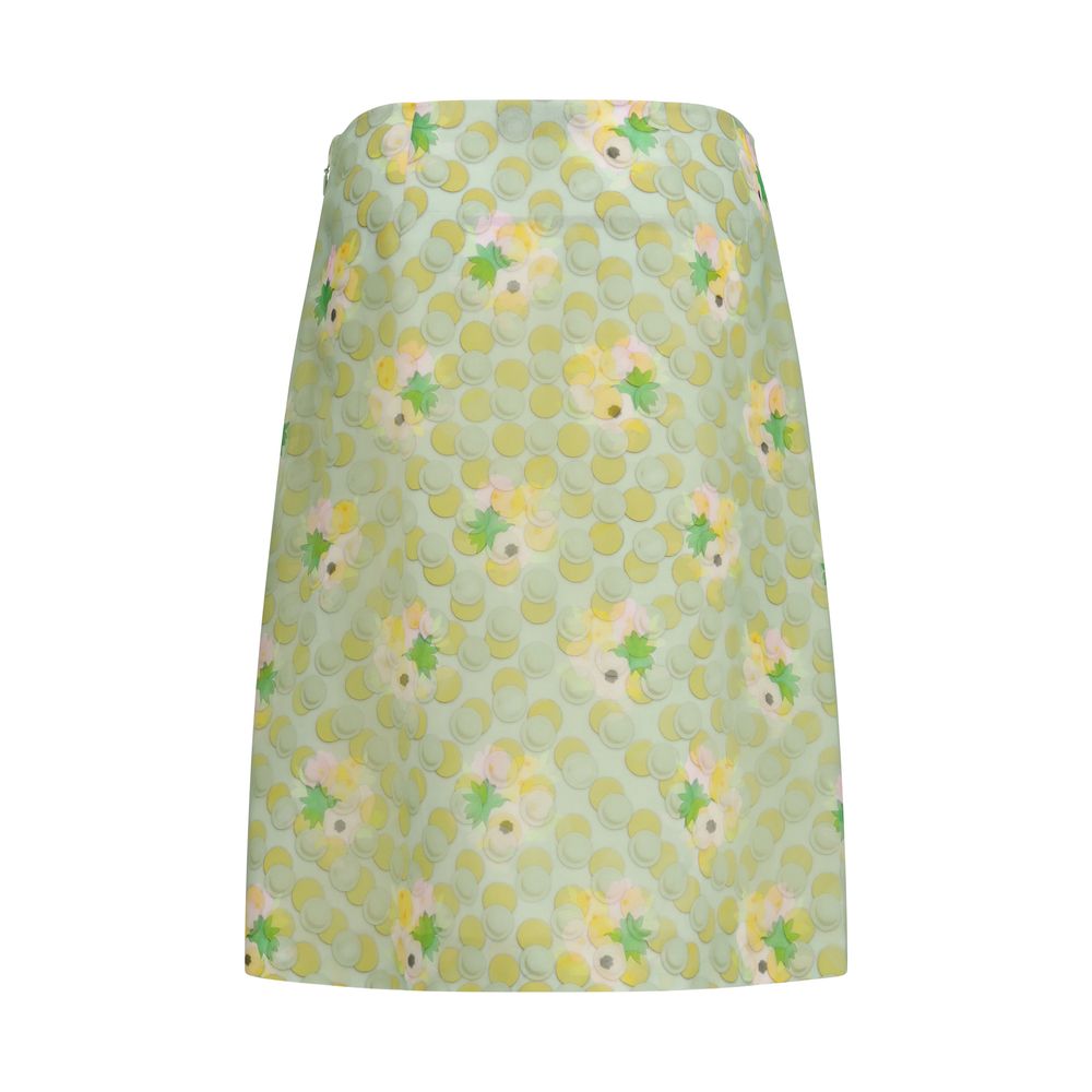 Fendi Multicolor Silk Midi Skirt