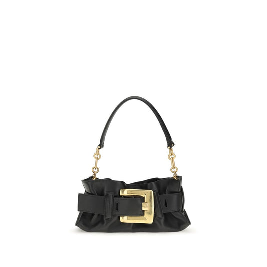 Balmain Black Calf Leather Bos Taurus Shoulder Bag