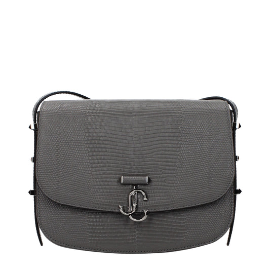 Jimmy Choo Gray Leather Crossbody Bag