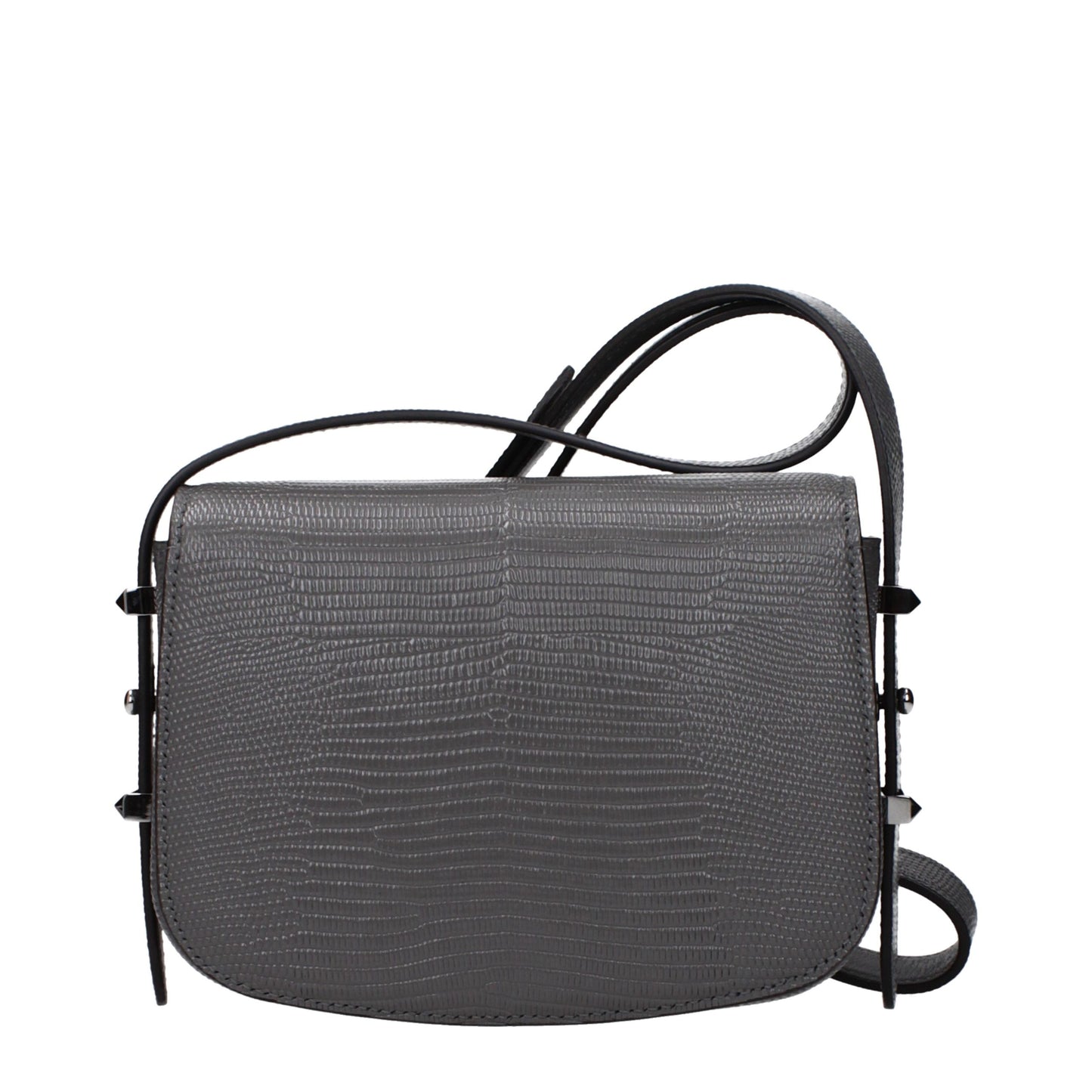 Jimmy Choo Gray Leather Shoulder Bag