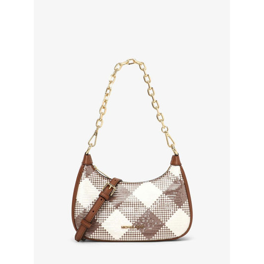 Michael Kors Brown Canvas Shoulder Bag
