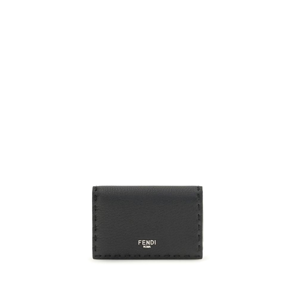 Fendi Black Calf Leather Bos Taurus Wallet