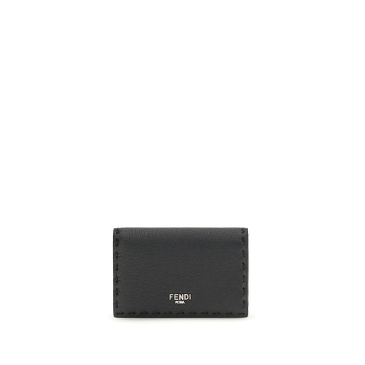 Fendi Black Calf Leather Bos Taurus Wallet