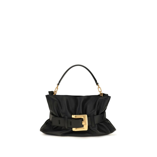 Balmain Black Calf Leather Bos Taurus Shoulder Bag