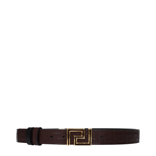 Versace Brown Leather Regular Belt
