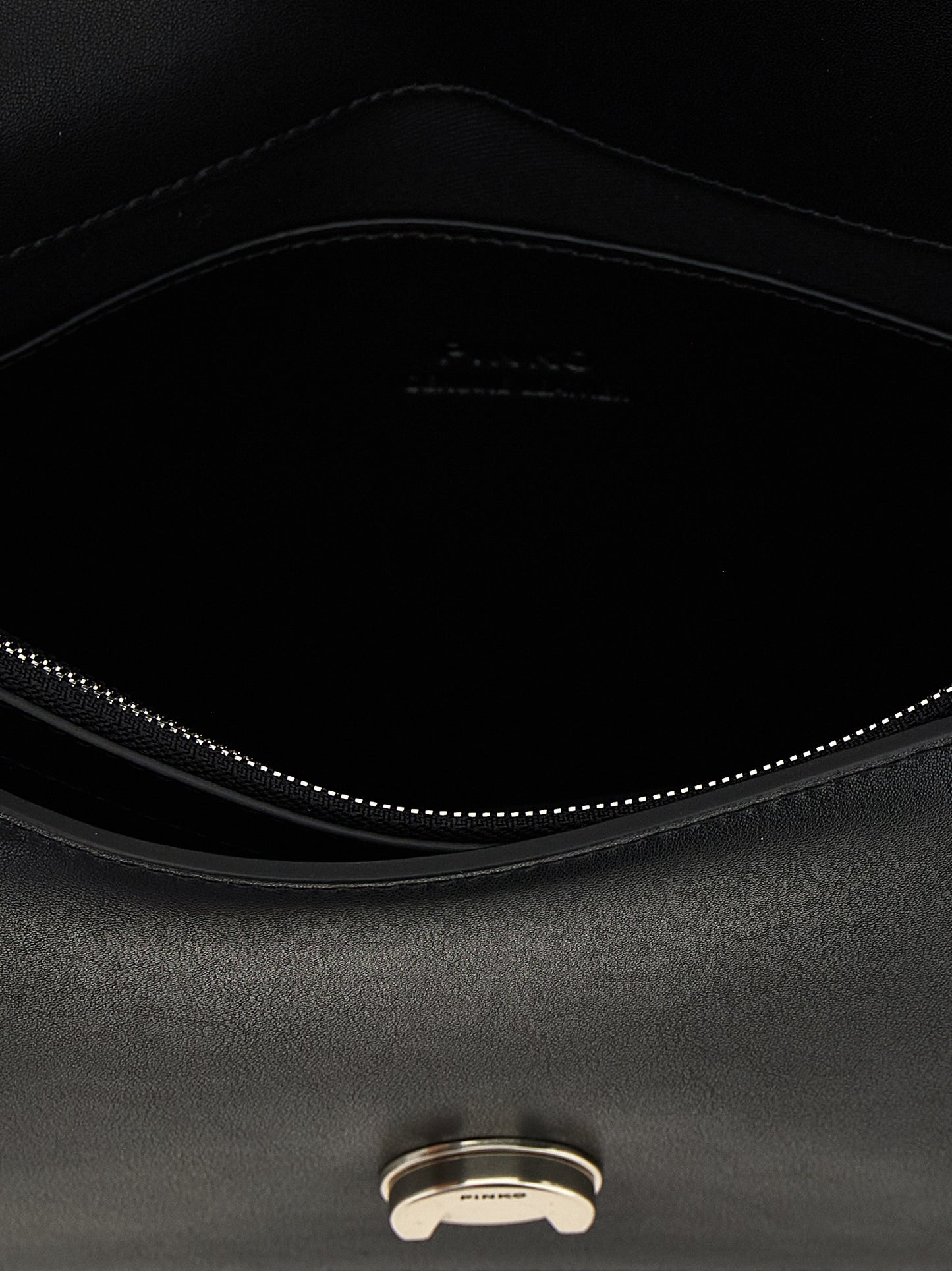 PINKO Black Goatskin Crossbody Bag