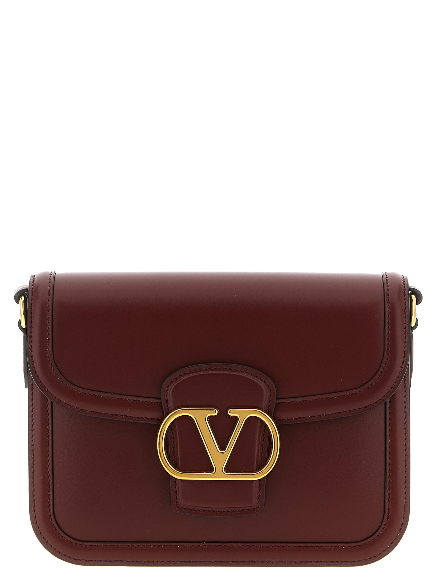 Valentino Garavani Bordeaux Calfskin Crossbody Bag