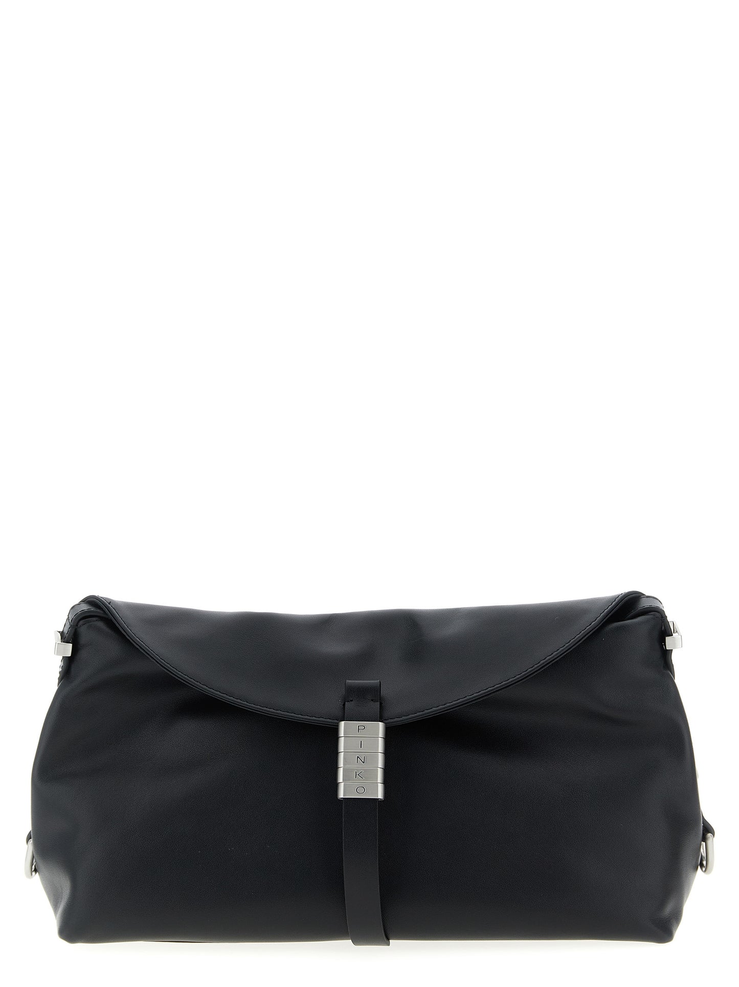 PINKO Black Goatskin Shoulder Bag